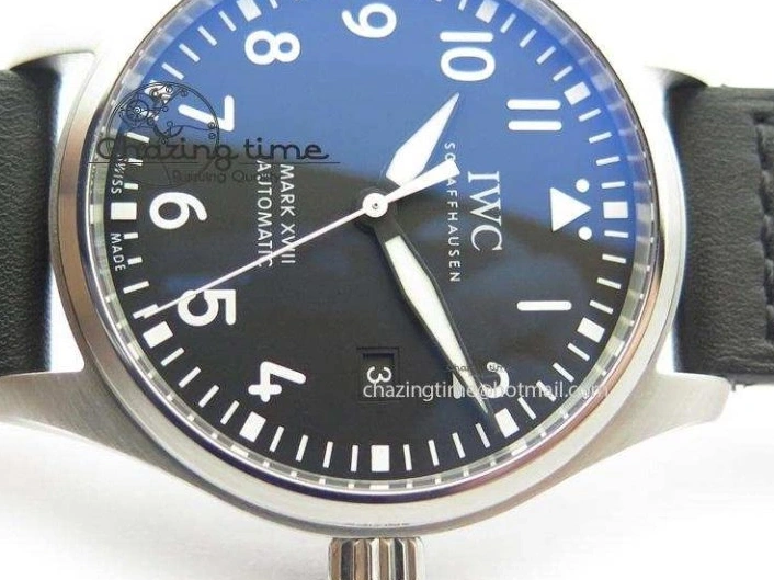 MIROTIME 0501 Mark XVIII IW327001 SS Mk Maker Best Edition Black Dial On Black Leather Strap A SunProtective 7299